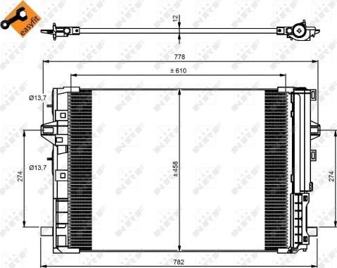 NRF 350081 - Радиатор кондиционера MERCEDES A-Series 1.5D 13- autosila-amz.com