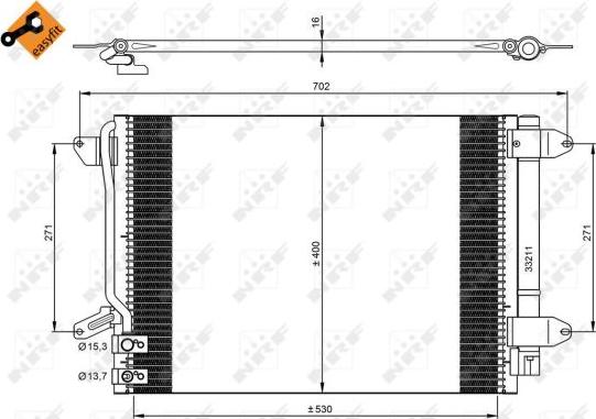 NRF 350028 - Конденсатор кондиционера autosila-amz.com