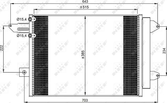 NRF 350070 - Конденсатор кондиционера autosila-amz.com