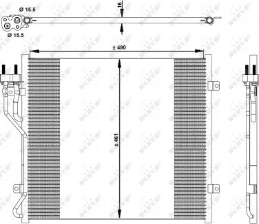 NRF 350129 - Конденсатор кондиционера autosila-amz.com