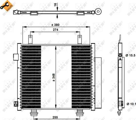 NRF 350337 - Конденсатор кондиционера autosila-amz.com