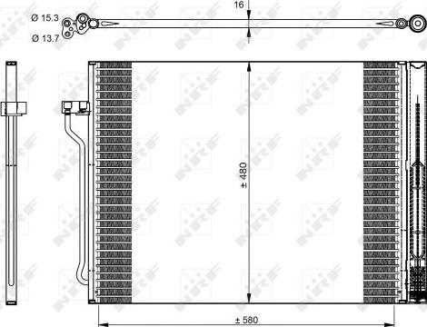 NRF 350325 - Конденсатор кондиционера autosila-amz.com