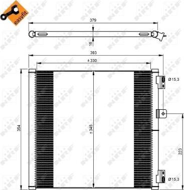 NRF 350204 - Конденсатор кондиционера autosila-amz.com