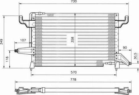 NRF 35152 - Конденсатор кондиционера autosila-amz.com