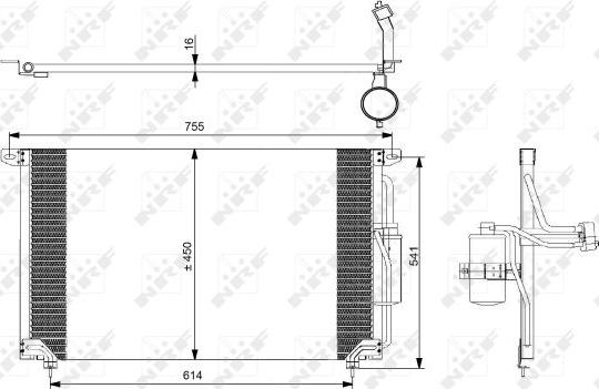 NRF 35184 - Конденсатор кондиционера autosila-amz.com