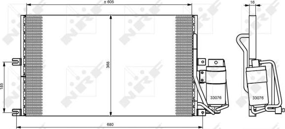 NRF 35183 - Конденсатор кондиционера autosila-amz.com