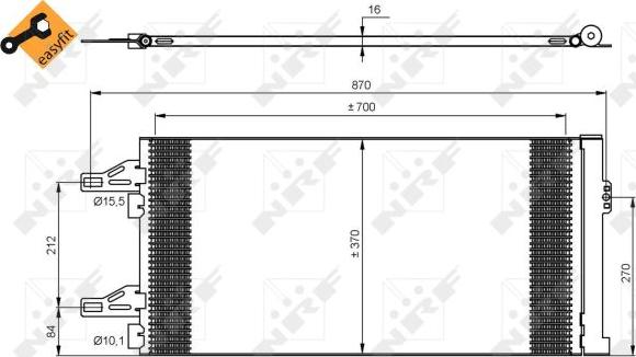 NRF 35895 - Конденсатор кондиционера autosila-amz.com