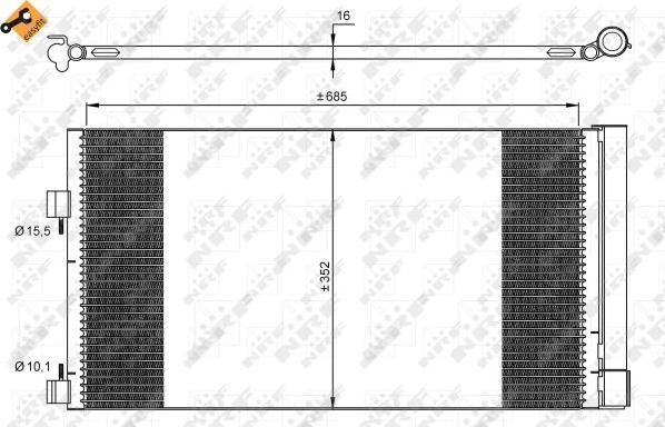 NRF 35890 - Конденсатор кондиционера autosila-amz.com