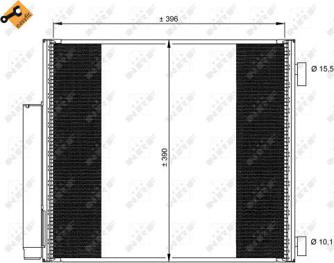 NRF 35859 - Конденсатор кондиционера autosila-amz.com