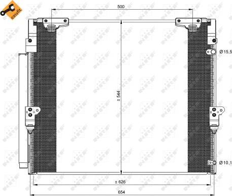 NRF 35862 - Конденсатор кондиционера autosila-amz.com