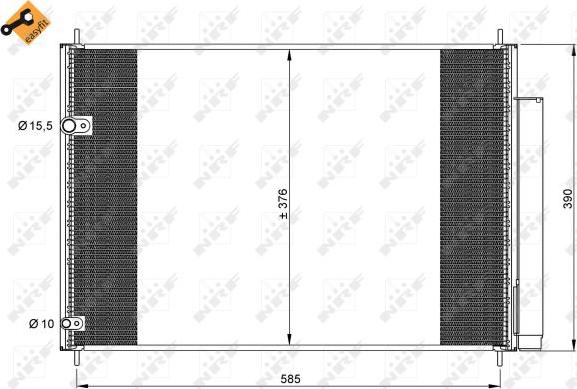 NRF 35839 - Конденсатор кондиционера autosila-amz.com