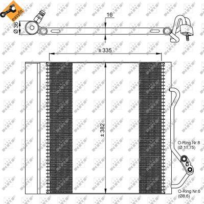 NRF 35874 - Конденсатор кондиционера autosila-amz.com