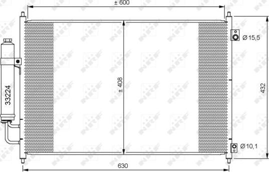 NRF 35873 - Конденсатор кондиционера autosila-amz.com