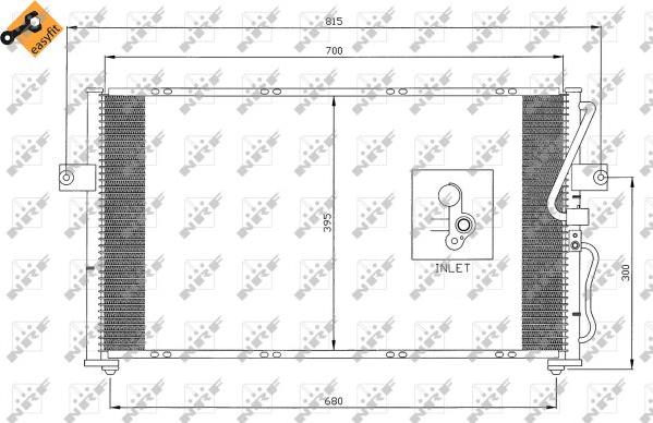 NRF  35396 - Конденсатор кондиционера autosila-amz.com