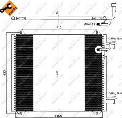 NRF 35362 - Конденсатор кондиционера autosila-amz.com