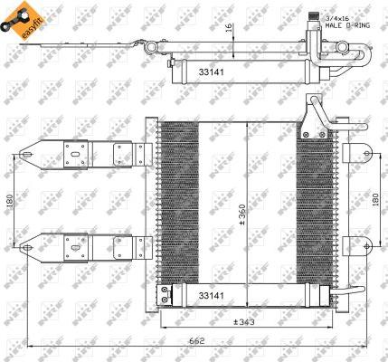 NRF 35367 - Конденсатор кондиционера autosila-amz.com