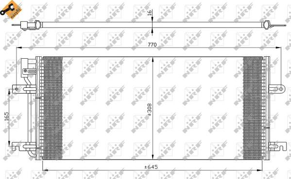 NRF 35316 - Конденсатор кондиционера autosila-amz.com