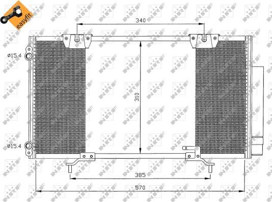 NRF 35337 - Конденсатор кондиционера autosila-amz.com