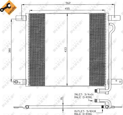 NRF 35325 - Конденсатор кондиционера autosila-amz.com