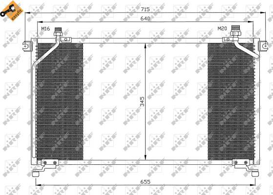 NRF 35373 - Конденсатор кондиционера autosila-amz.com