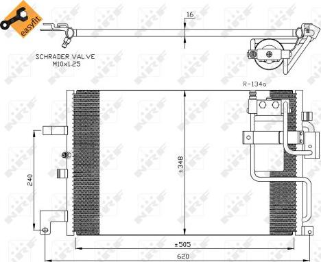 NRF 35299 - Конденсатор кондиционера autosila-amz.com