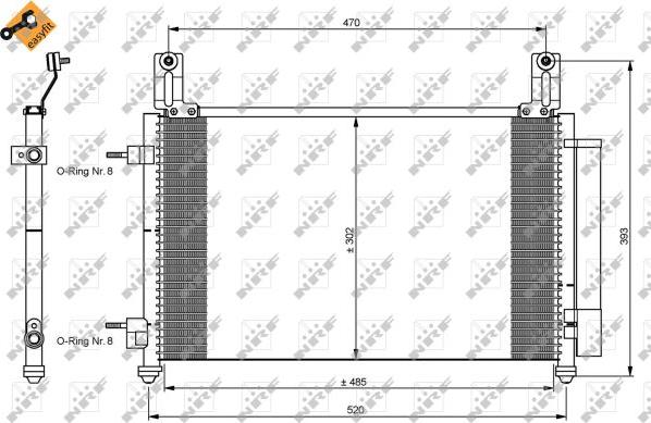 NRF  35796 - Конденсатор кондиционера autosila-amz.com