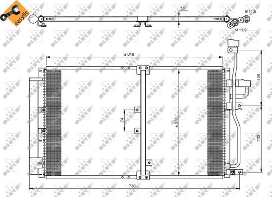 NRF 35797 - Конденсатор кондиционера autosila-amz.com