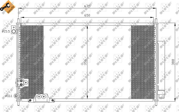 NRF 35740 - Конденсатор кондиционера autosila-amz.com