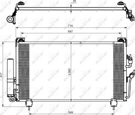 NRF 35755 - Конденсатор кондиционера autosila-amz.com