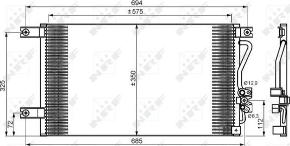 NRF 35756 - Конденсатор кондиционера autosila-amz.com