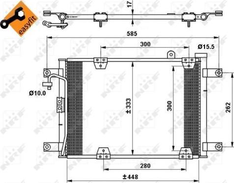 NRF 35768 - Конденсатор кондиционера autosila-amz.com