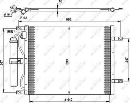 NRF 35784 - Конденсатор кондиционера autosila-amz.com