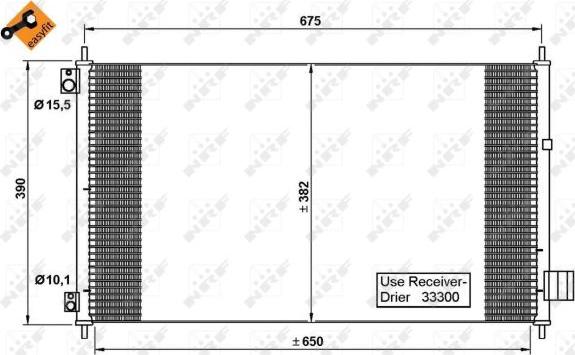 NRF 35780 - Конденсатор кондиционера autosila-amz.com