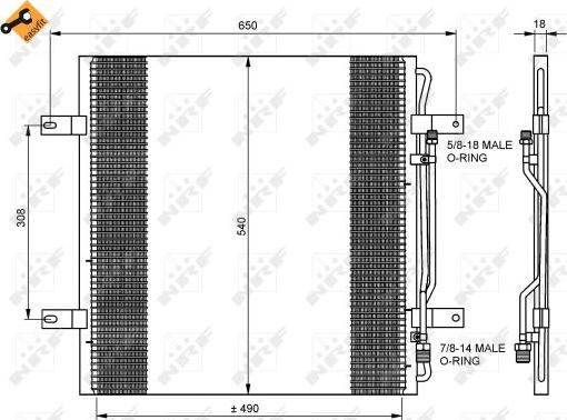 NRF 35781 - Конденсатор кондиционера autosila-amz.com