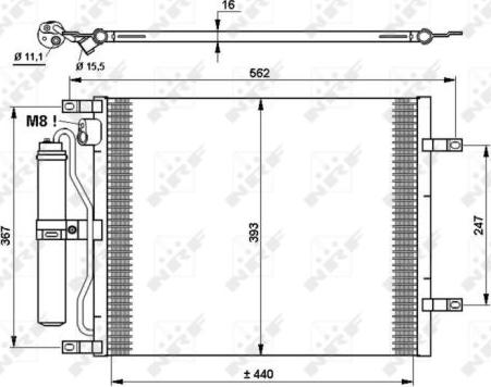 NRF 35783 - Конденсатор кондиционера autosila-amz.com