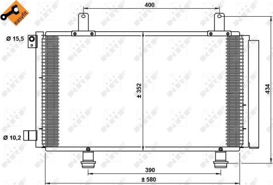 NRF 35782 - Конденсатор кондиционера autosila-amz.com