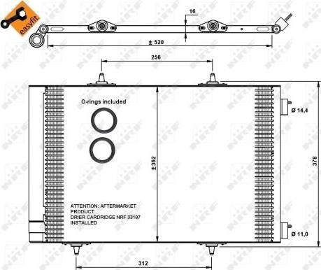 NRF 35779 - Радиатор кондиционера PEUGEOT 208 1.2 12- autosila-amz.com