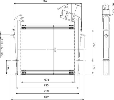 NRF 309001 - Интеркулер, теплообменник турбины autosila-amz.com