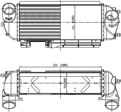 NRF 30989 - Интеркулер, теплообменник турбины autosila-amz.com