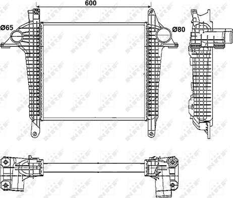 NRF 30261 - Интеркулер, теплообменник турбины autosila-amz.com