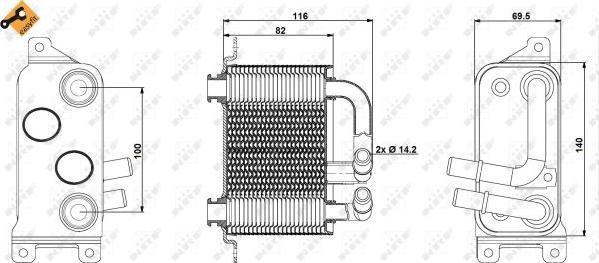 NRF 31191 - Радиатор масляный BMW 5(E60) 03-10, 7(E65) autosila-amz.com