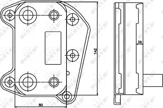 NRF 31183 - Масляный радиатор MERCEDES-BENZ C-CLASS 00-, CLC-CLASS 08-11, CLK 02-09, E-CLASS 98-09, M-CLASS 99-0 autosila-amz.com