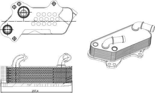 NRF 31828 - Радиатор масляный SAAB 9-3 2.0 03- autosila-amz.com