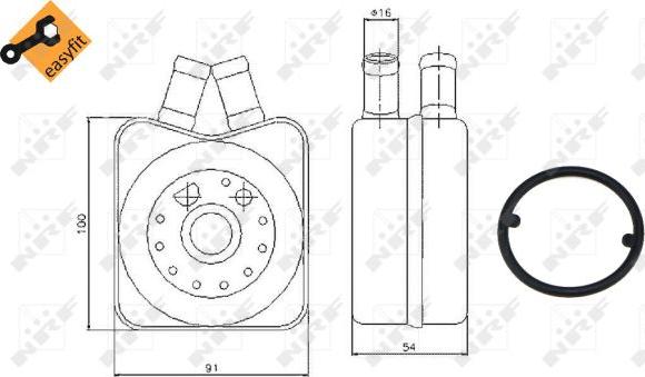 NRF 31304 - РАДИАТОР МАСЛ AUDI A3/A4/A6/A8/VW GOLF IV/PASSAT B autosila-amz.com