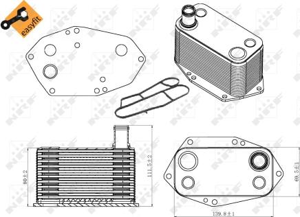 NRF 31307 - Радиатор масляный BMW X5 3.0D 00- autosila-amz.com