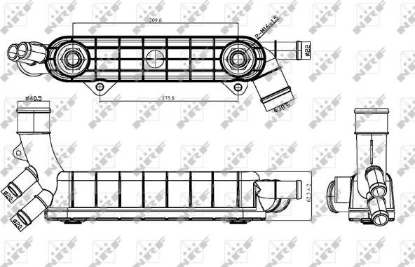 NRF 31316 - Радиатор масляный OPEL Zafira 2.2 99- autosila-amz.com