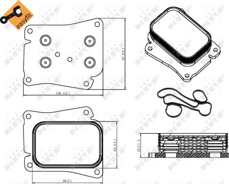 NRF 31320 - Масляный радиатор, двигательное масло autosila-amz.com