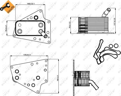 NRF 31258 - Масляный радиатор, двигательное масло autosila-amz.com