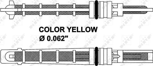 NRF 38212 - форсунка клапан расширительный! Orifice Yellow\ Audi 80/100/A2/A4/A6, VW Passat 97-05 autosila-amz.com