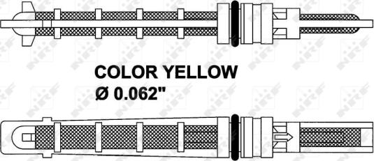 NRF 38212 - форсунка клапан расширительный! Orifice Yellow\ Audi 80/100/A2/A4/A6, VW Passat 97-05 autosila-amz.com